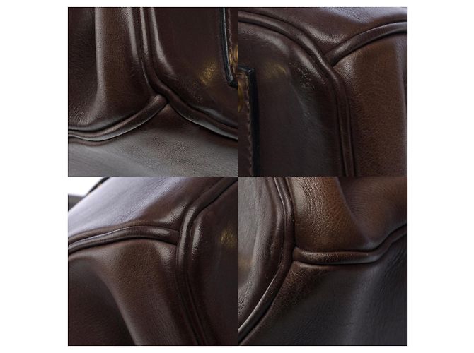 Hermès Sac HERMES Birkin 35 en Cuir Marron - 101701 - vue 11