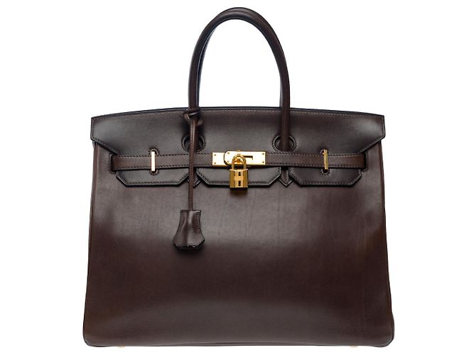 Hermès Sac HERMES Birkin 35 en Cuir Marron - 101701 - vue 2
