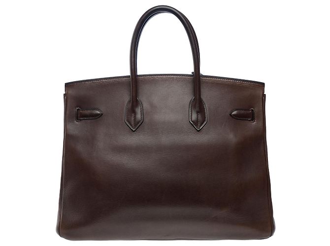 Hermès Sac HERMES Birkin 35 en Cuir Marron - 101701 - vue 3