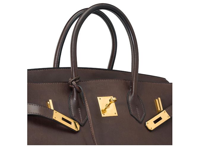 Hermès Sac HERMES Birkin 35 en Cuir Marron - 101701 - vue 6