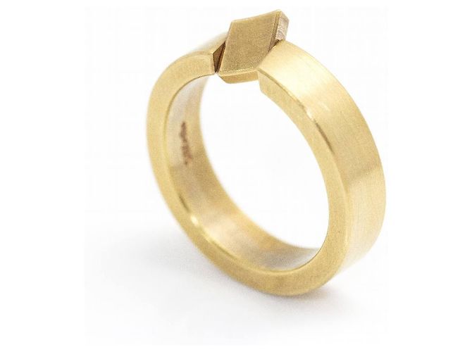 Autre Marque Anello REVERSE NIESSING in oro e diamanti. D'oro - vista 6