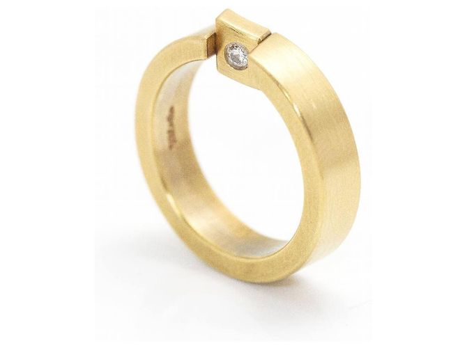 Autre Marque Anello REVERSE NIESSING in oro e diamanti. D'oro - vista 7