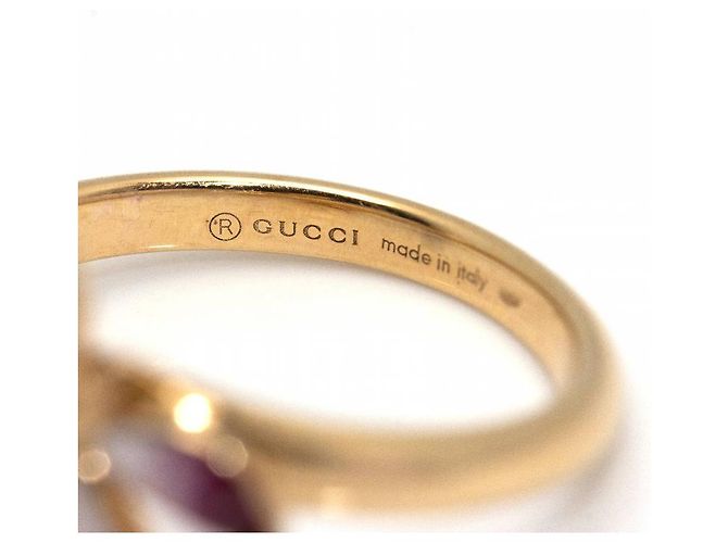 GUCCI Anello Farfalla in oro e smalto. Rosa Bianco D'oro - vista 6