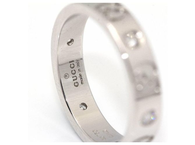 GUCCI Anello con Diamanti Oro e Bianchi. Argento - vista 3