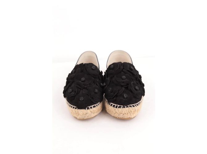 Chanel Espadrilles aus Wildleder Schwarz - Ansicht 2