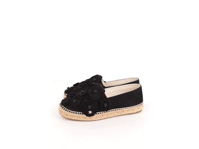 Chanel Espadrilles aus Wildleder Schwarz - Ansicht 3