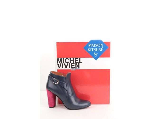 Michel Vivien Botas de cuero Azul - vista 5
