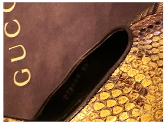 Gucci Parade Modell Python Absatzschuhe Gelb Schwarz Mehrfarben - Ansicht 10