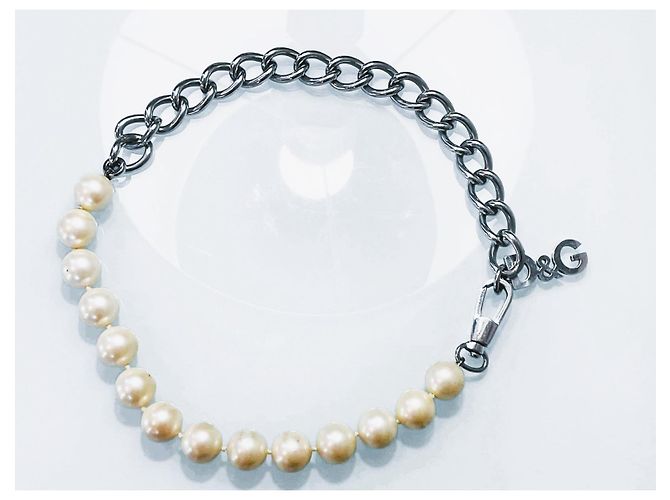 DOLCE & GABBANA DJ-Modell-Halskette aus Perlen und Stahl0303 - Ansicht 10