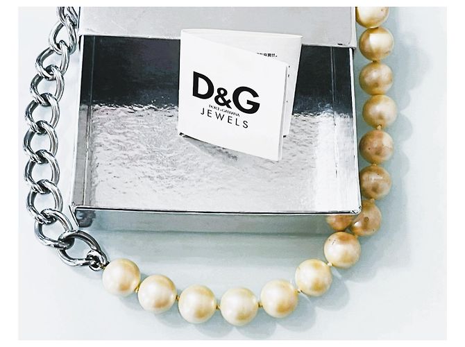 DOLCE & GABBANA DJ-Modell-Halskette aus Perlen und Stahl0303 - Ansicht 11