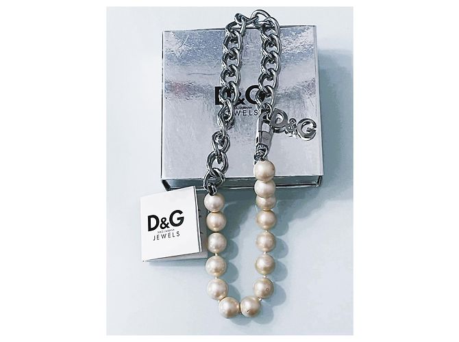 DOLCE & GABBANA DJ-Modell-Halskette aus Perlen und Stahl0303 - Ansicht 2