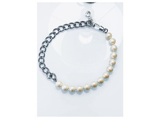 DOLCE & GABBANA DJ-Modell-Halskette aus Perlen und Stahl0303 - Ansicht 5