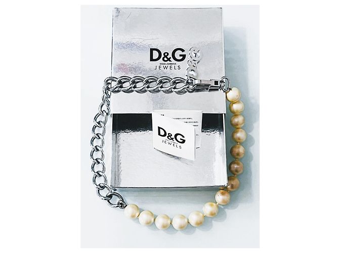 DOLCE & GABBANA DJ-Modell-Halskette aus Perlen und Stahl0303 - Ansicht 6