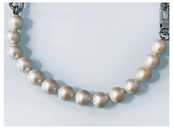 DOLCE & GABBANA DJ-Modell-Halskette aus Perlen und Stahl0303 - Ansicht 7