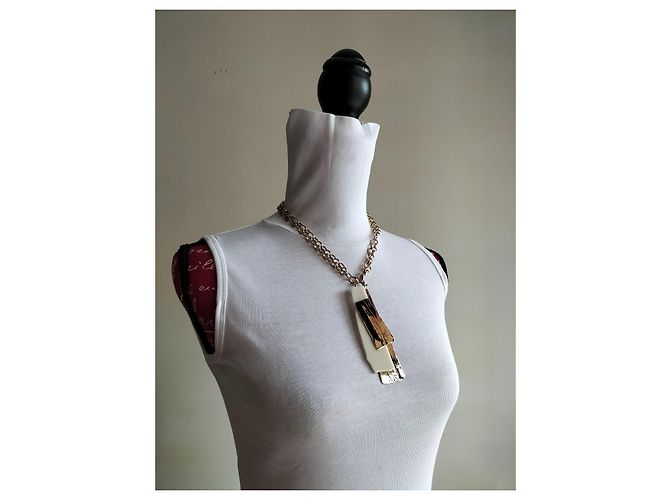 Max Mara Collana a catena con spilla-pendente D'oro - vista 10