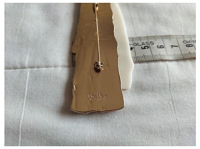 Max Mara Collana a catena con spilla-pendente D'oro - vista 7