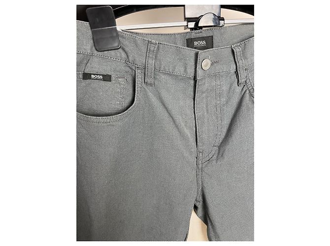 Pantaloni Hugo Boss Grigi in Cotone Grigio - vista 3