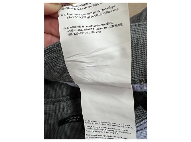 Pantaloni Hugo Boss Grigi in Cotone Grigio - vista 5