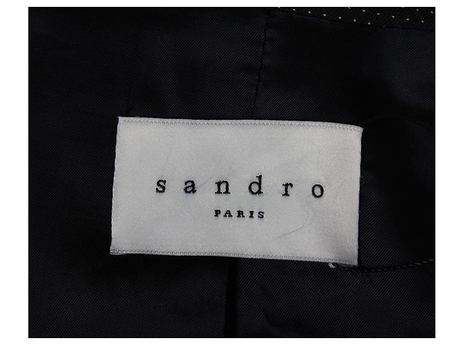 Sandro Polka Dot Blazer aus schwarzem Polyester - Ansicht 4