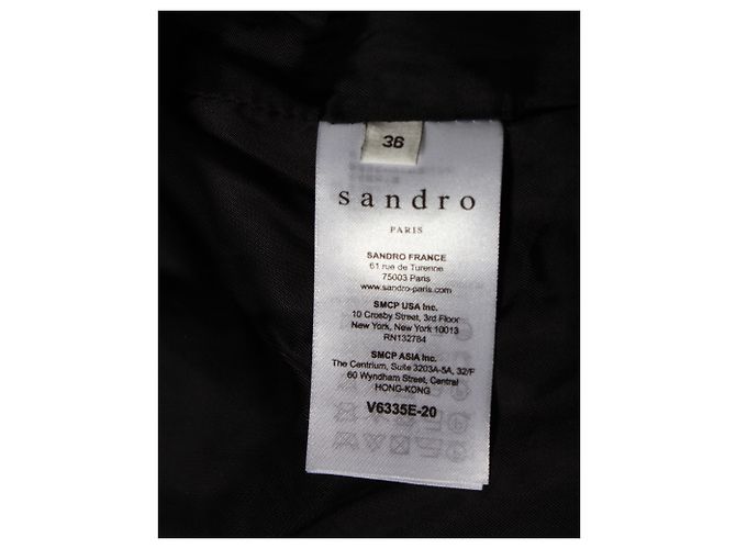 Sandro Polka Dot Blazer aus schwarzem Polyester - Ansicht 5