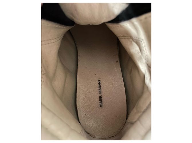 Isabel Marant Beckett Baskets montantes compensées en daim noir - vue 7