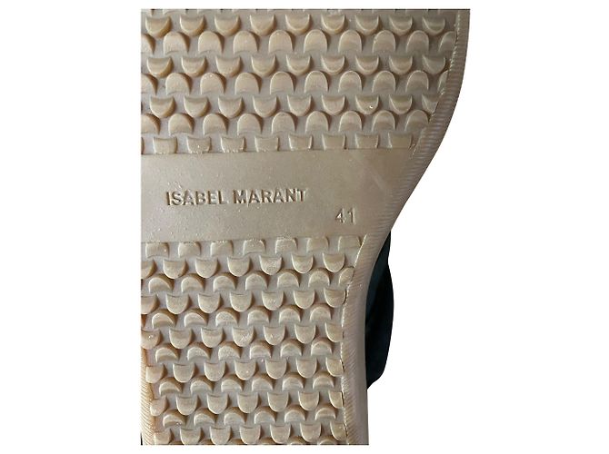 Isabel Marant Beckett Baskets montantes compensées en daim noir - vue 8