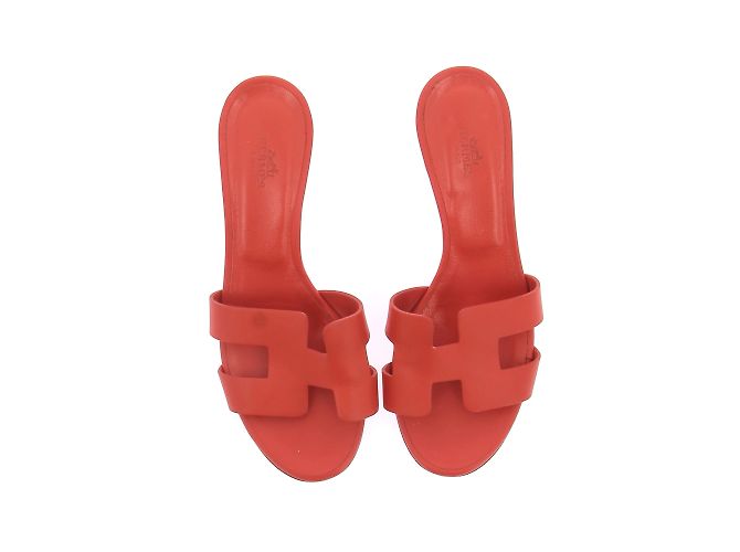 Hermès HERMES Pantoletten & Clogs T.EU 36.5 Leder Orange - Ansicht 2