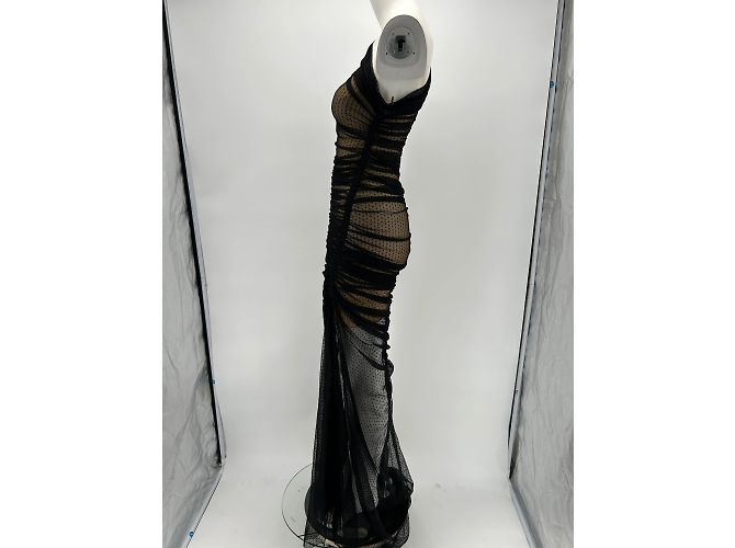 Autre Marque Nicht signiert / Unsignierte Kleider T.FR 38 Polyester Schwarz - Ansicht 2