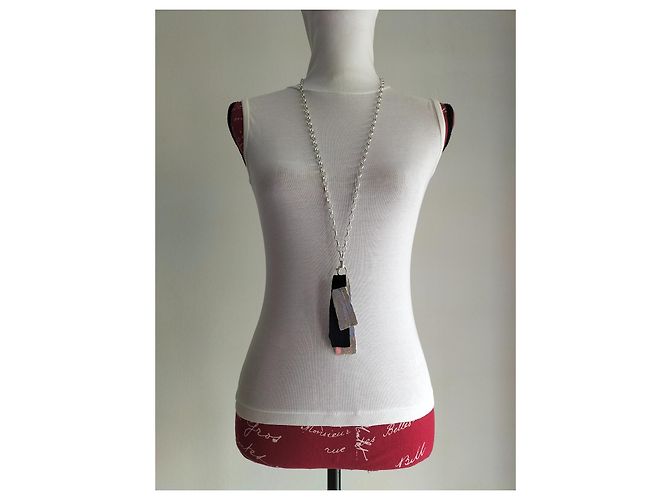 Collana a catena con pendente MAX MARA. Argento - vista 11