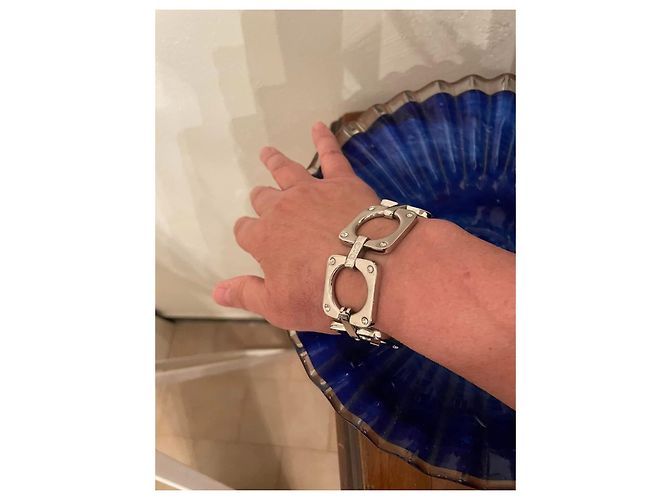 Bracciale DOLCE & GABBANA acciaio geometrico con cristalli Argento - vista 5