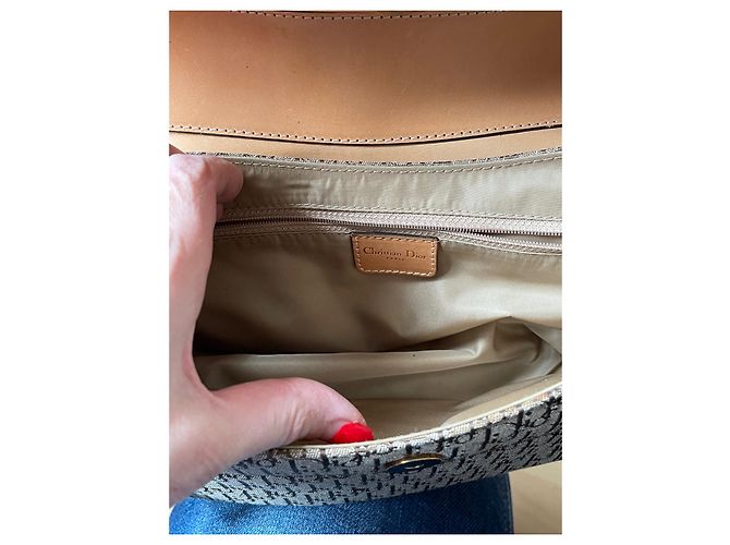 Borsa Dior Columbus Marrone Beige Tela Oblique e Pelle - vista 10