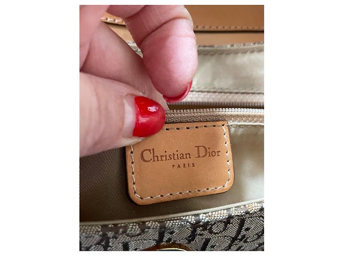Borsa Dior Columbus Marrone Beige Tela Oblique e Pelle - vista 11