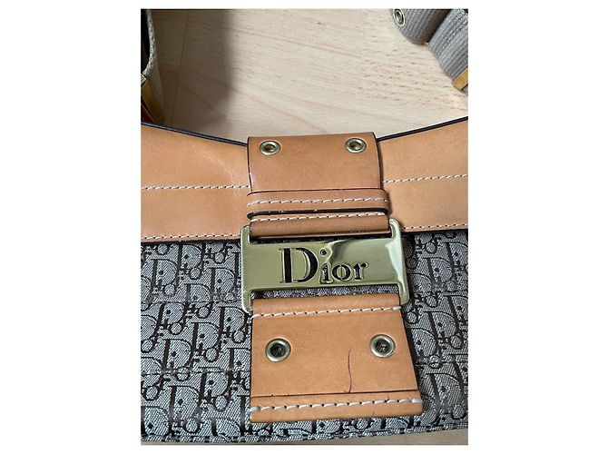 Borsa Dior Columbus Marrone Beige Tela Oblique e Pelle - vista 2