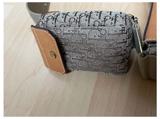 Borsa Dior Columbus Marrone Beige Tela Oblique e Pelle - vista 4