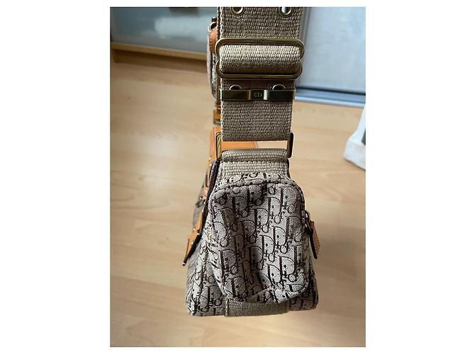 Borsa Dior Columbus Marrone Beige Tela Oblique e Pelle - vista 6