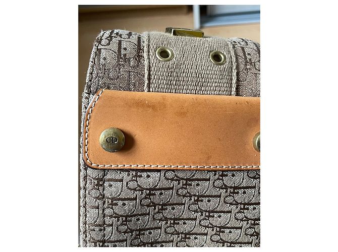 Borsa Dior Columbus Marrone Beige Tela Oblique e Pelle - vista 9