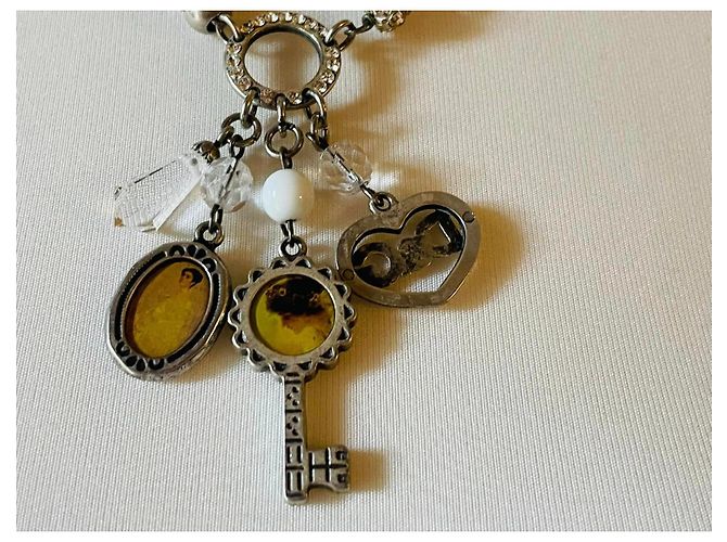 Rara parure vintage collana e orecchini DOLCE & GABBANA acciaio brunito con cammeo Argento - vista 10
