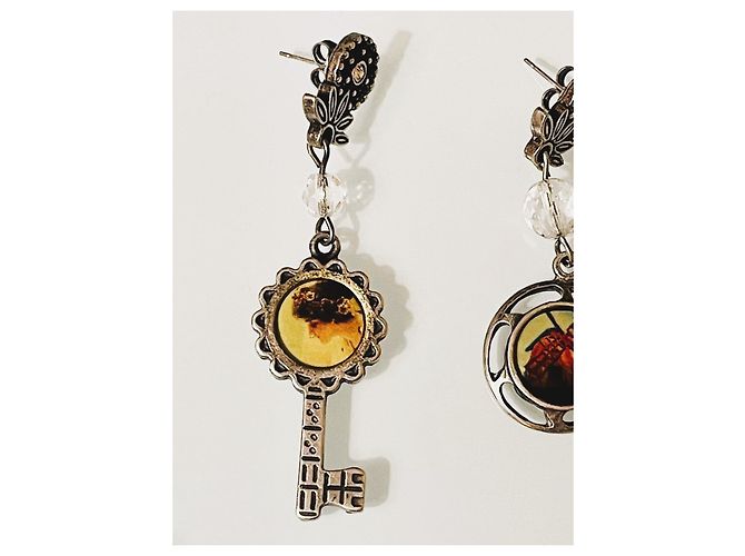 Rara parure vintage collana e orecchini DOLCE & GABBANA acciaio brunito con cammeo Argento - vista 4