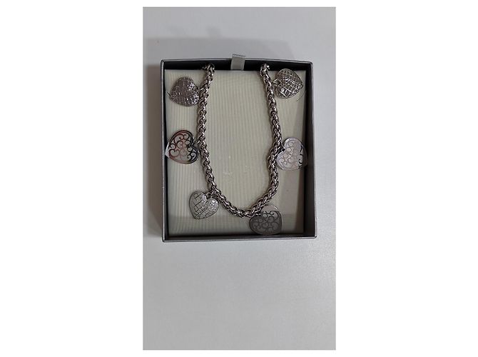 Collana Dior Argentata con 6 Pendenti a Cuore Argento - vista 6