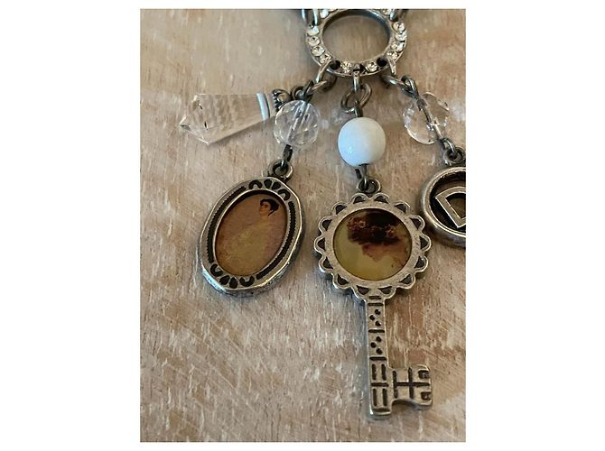 Collana vintage DOLCE & GABBANA in acciaio brunito con cammeo Argento - vista 10
