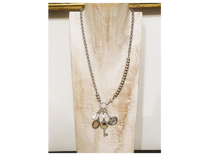 Collana vintage DOLCE & GABBANA in acciaio brunito con cammeo Argento - vista 5