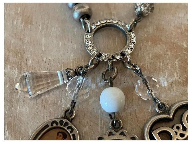 Collana vintage DOLCE & GABBANA in acciaio brunito con cammeo Argento - vista 7