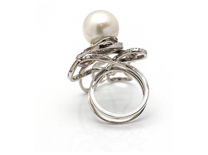 Autre Marque Anello SPIDER in Oro Bianco e Diamanti. - vista 5