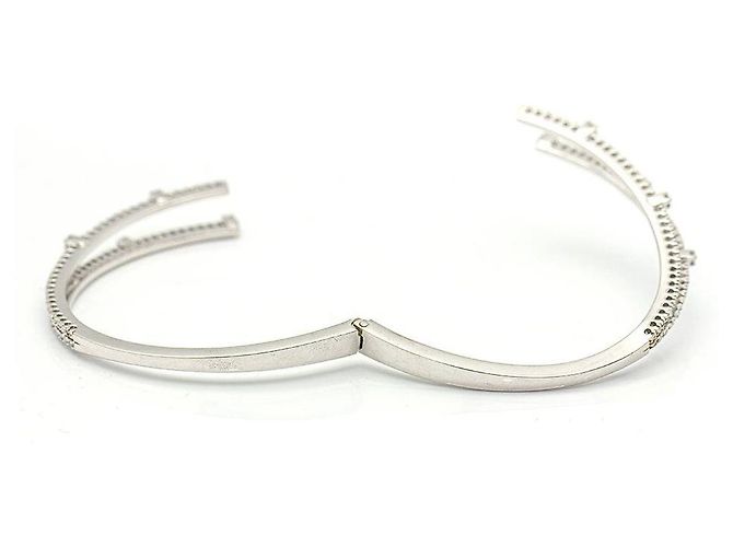 Autre Marque Bracciale RAY in Oro Bianco e Diamanti. Argento - vista 4