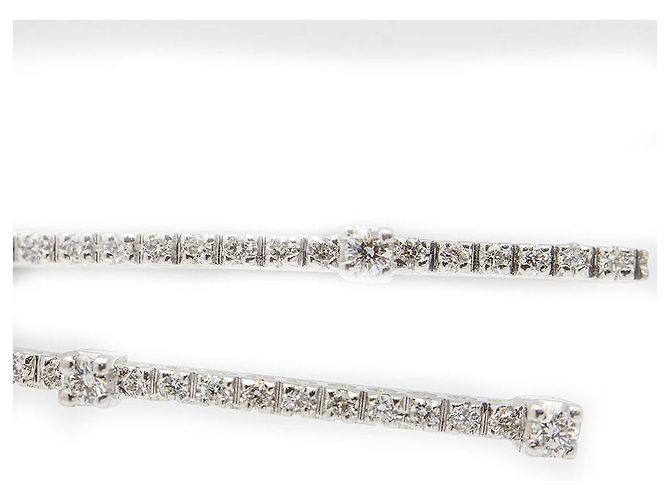 Autre Marque Bracciale RAY in Oro Bianco e Diamanti. Argento - vista 6