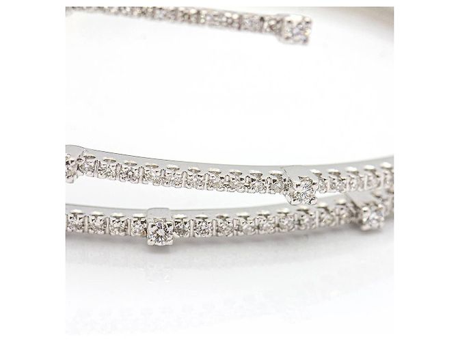 Autre Marque Bracciale RAY in Oro Bianco e Diamanti. Argento - vista 7