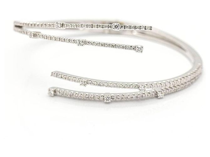 Autre Marque Bracciale RAY in Oro Bianco e Diamanti. Argento - vista 8