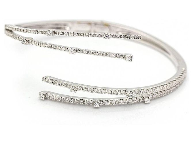 Autre Marque Bracciale RAY in Oro Bianco e Diamanti. Argento - vista 9