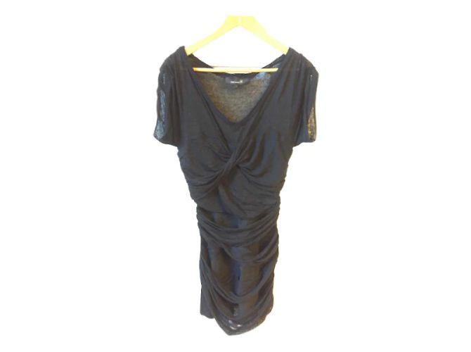 ISABEL MARANT Vestidos T.Internacional S Lino Negro - vista 6