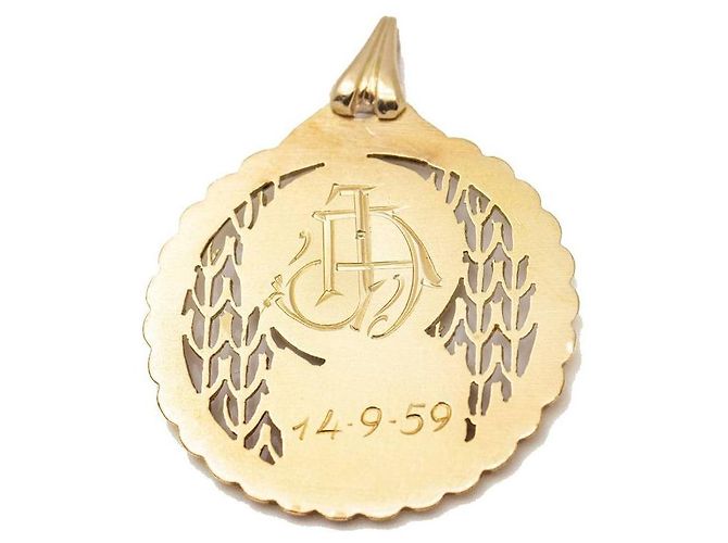 Autre Marque Medaglia pendente 1959 In oro giallo. D'oro - vista 3